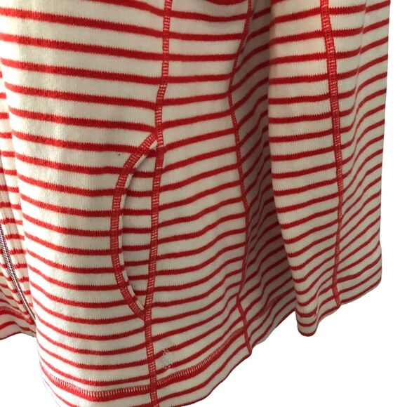 Tommy Bahama Jacket XL Orange Striped Stretch Cotton Zip Front - Picture 8 of 11